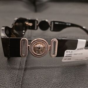 Versace VE4480U Black Matte Sunglasses Golden Logo Medussa Wmn's NO CASE